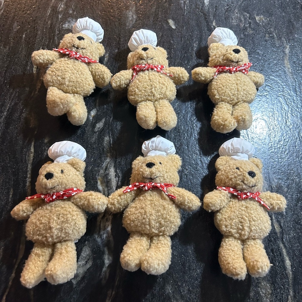 Lot of 6 Chef Bears